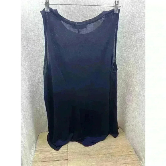 APT.9 X-LARGE NAVY TUNIC TOP RAYON DECORATION FOR WOMAN - Picture 9 of 11